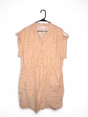 Time and Tru Peach Button-Up Dress